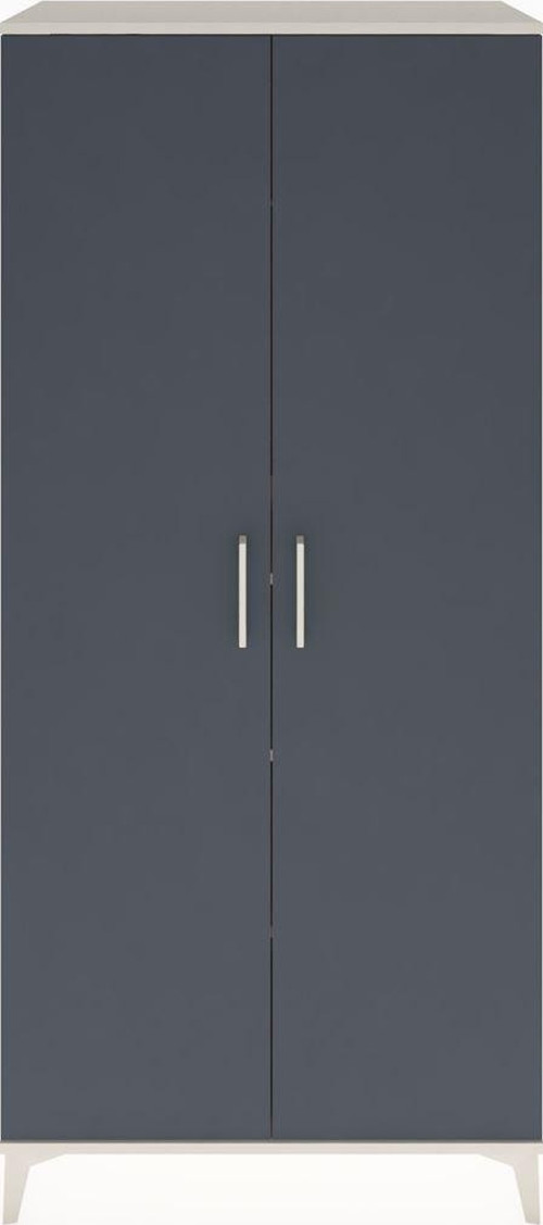 Hyperion Dolap 3 Raflı 2 Kapaklı 1 Askılı 88 x 44 x 195 cm Aytaşı - Antrasit