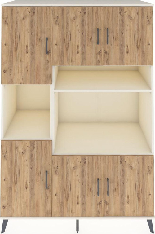 Kronos Dolap 9 Raflı 6 Kapaklı 132 x 59 x 195 cm Aytaşı - Çam - Aytaşı