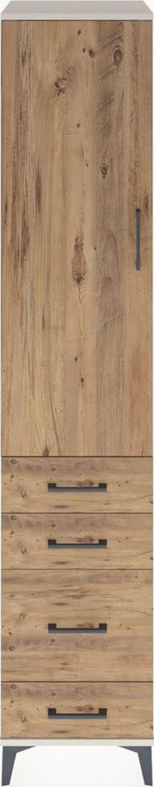 Hyperion Dolap 3 Raflı 4 Çekmeceli 1 Kapaklı 44 x 44 x 221 cm Aytaşı - Çam