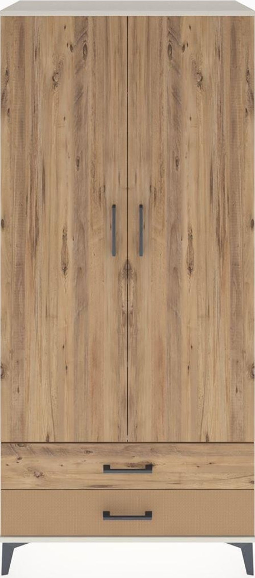 Hyperion Dolap 3 Raflı 2 Çekmeceli 1 Askılı 88 x 44 x 195 cm Aytaşı - Çam