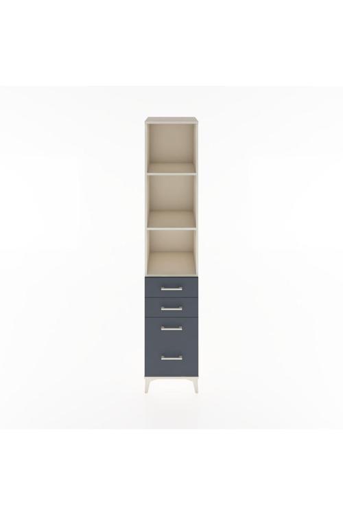 Hyperion Dolap 3 Raflı 4 Çekmeceli 44 x 44 x 221 cm Aytaşı - Antrasit