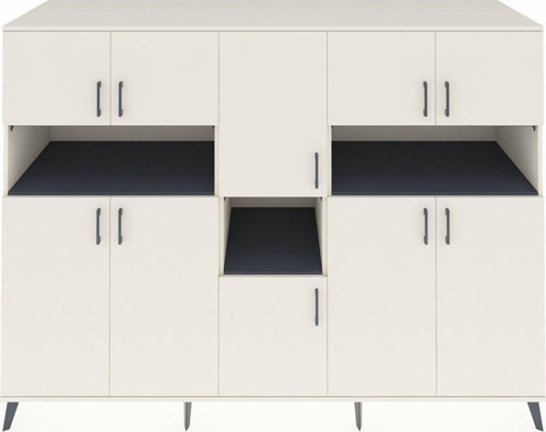 Kronos Dolap 14 Raflı 10 Kapaklı 220 x 59 x 163 cm Aytaşı - Aytaşı - Antrasit