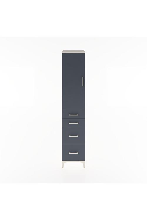 Hyperion Dolap 2 Raflı 4 Çekmeceli Tek Askılı 44x44x221 Aytaşı-Antrasit