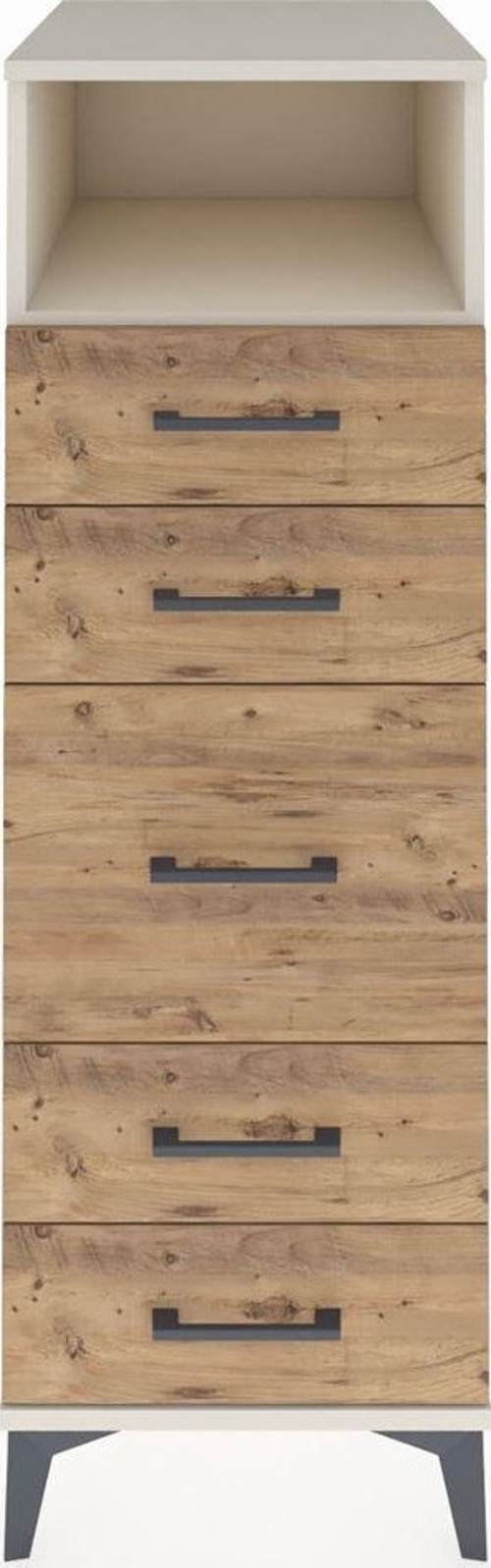 Kronos Dolap Tek Raflı 5 Çekmeceli 44x59x134 Aytaşı-Çam