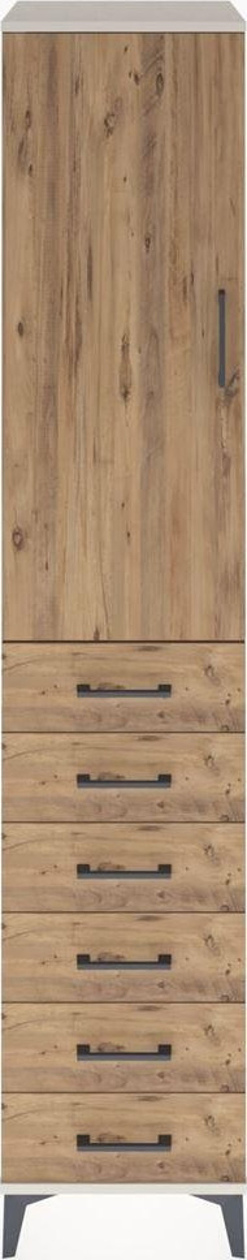 Hyperion Dolap 3 Raflı 6 Çekmeceli 1 Kapaklı 44 x 44 x 221 cm Aytaşı - Çam