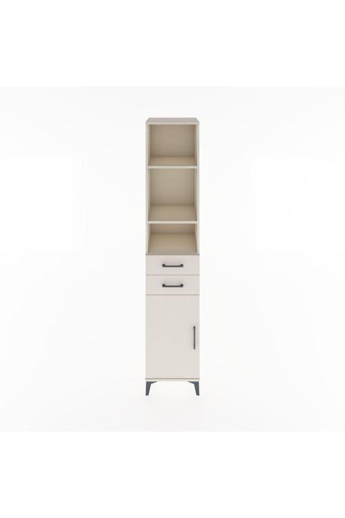 Hyperion Dolap 4 Raflı 2 Çekmeceli Tek Kapaklı 44x44x221 Aytaşı-Aytaşı