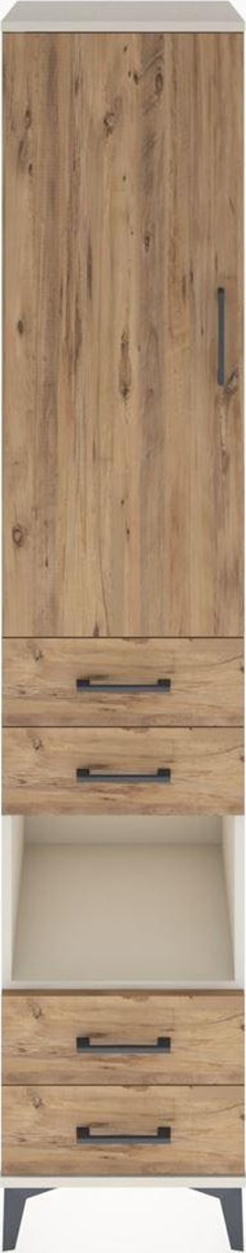 Hyperion Dolap 3 Raflı 4 Çekmeceli 1 Askılı 44 x 44 x 221 cm Aytaşı - Çam