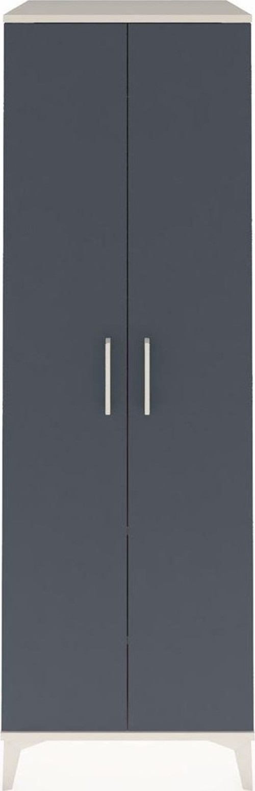 Kronos Dolap 2 Raflı 2 Kapaklı 1 Askılı 60 x 59 x 182 cm Aytaşı - Antrasit