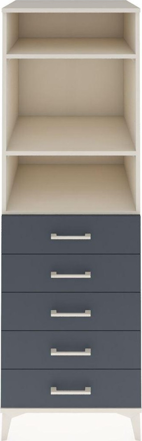 Kronos Dolap 3 Raflı 5 Çekmeceli 60 x 59 x 182 cm Aytaşı - Antrasit