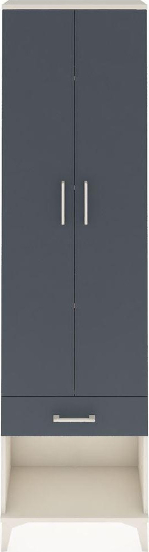 Arges Dolap 4 Raflı 1 Çekmeceli 2 Kapaklı 60 x 30 x 221 cm Aytaşı - Antrasit