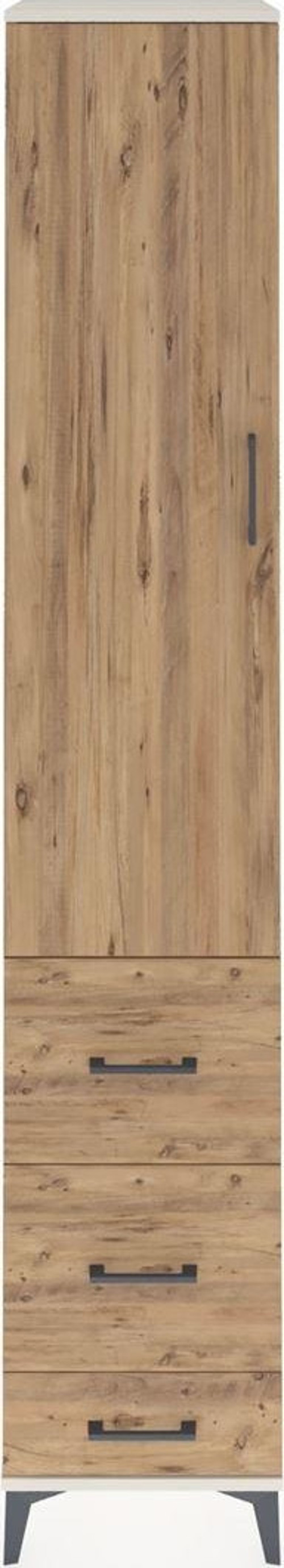 Hyperion Dolap 4 Raflı 3 Çekmeceli Tek Kapaklı 44x44x243 Aytaşı-Çam