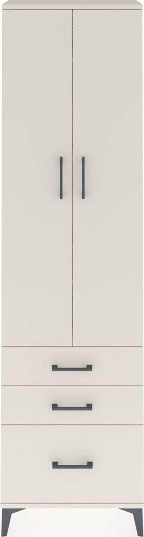 Arges Dolap 4 Raflı 3 Çekmeceli 2 Kapaklı 60 x 30 x 221 cm Aytaşı - Aytaşı