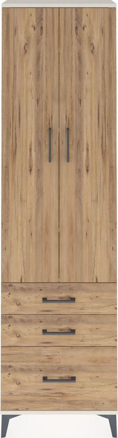 Arges Dolap 4 Raflı 3 Çekmeceli 2 Kapaklı 60x30x221 Aytaşı-Çam