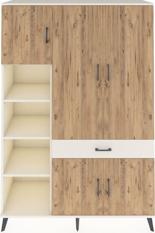 Hyperion Dolap 8 Raflı 1 Çekmeceli 5 Kapaklı 132 x 44 x 195 cm Aytaşı - Çam - Aytaşı