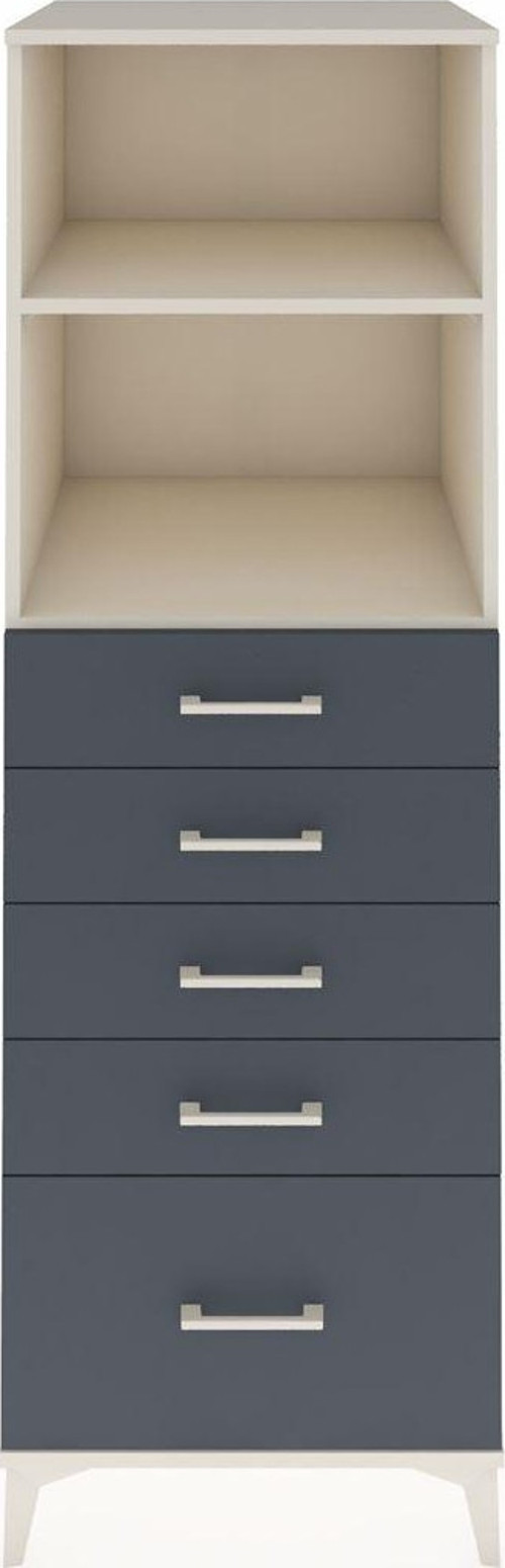 Kronos Dolap 2 Raflı 5 Çekmeceli 60 x 59 x 182 cm Aytaşı - Antrasit