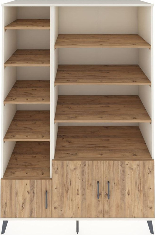 Kronos Dolap 10 Raflı 3 Kapaklı 132x59x195 Aytaşı-Çam/Çam