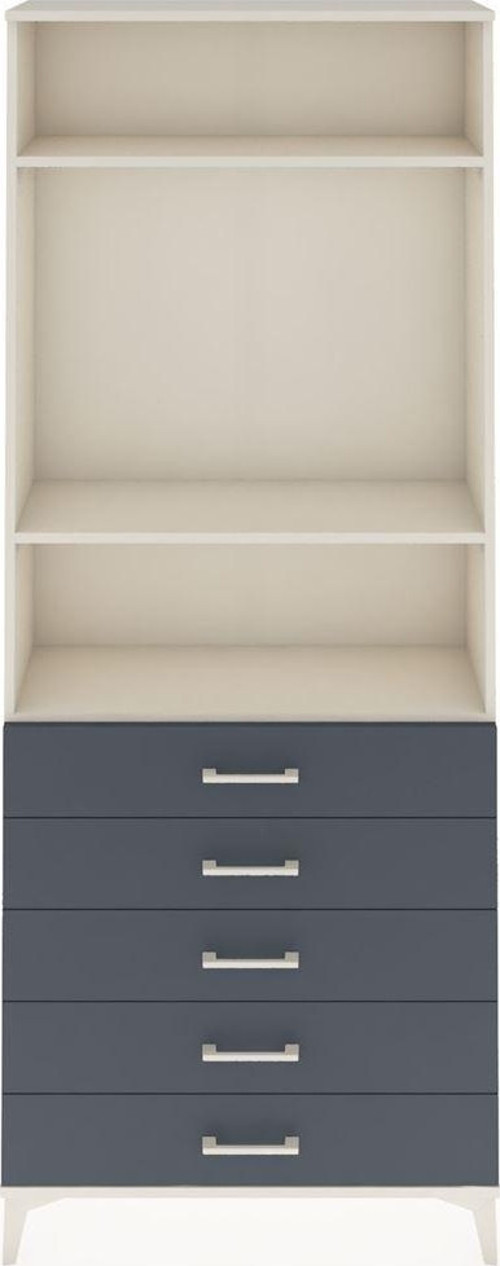 Arges Dolap 3 Raflı 5 Çekmeceli 88x30x221 Aytaşı-Antrasit