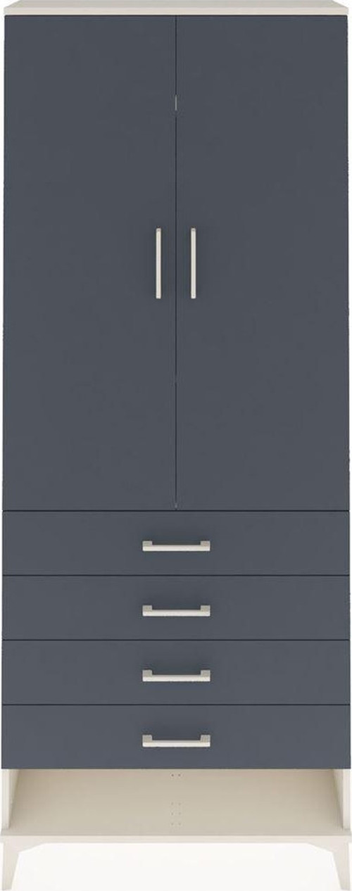 Arges Dolap 3 Raflı 4 Çekmeceli 2 Kapaklı 88x30x221 Aytaşı-Antrasit