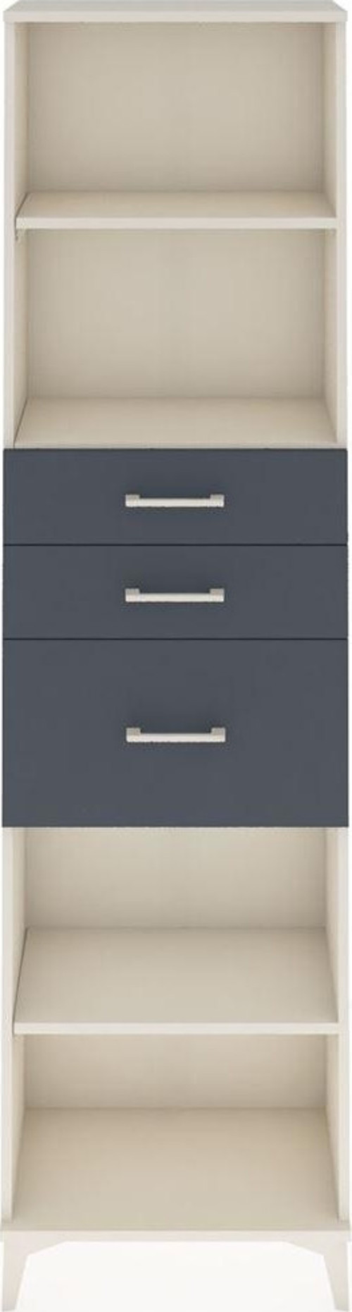 Arges Dolap 3 Raflı 3 Çekmeceli 60x30x221 Aytaşı-Antrasit