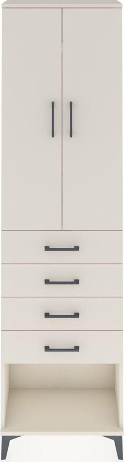 Arges Dolap 2 Raflı 4 Çekmeceli Tek Askılı 60x30x221 Aytaşı-Aytaşı