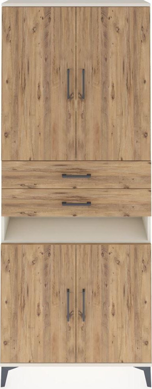 Arges Dolap 5 Raflı 2 Çekmeceli 4 Kapaklı 88x30x221 Aytaşı-Çam
