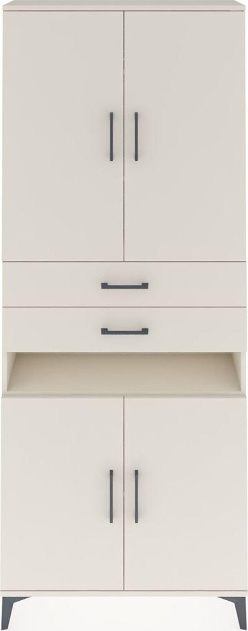 Arges Dolap 5 Raflı 2 Çekmeceli 4 Kapaklı 88 x 30 x 221 cm Aytaşı - Aytaşı