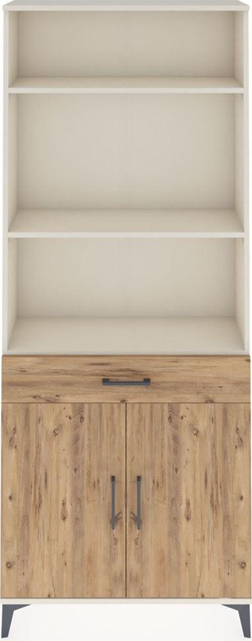 Arges Dolap 4 Raflı Tek Çekmeceli 2 Kapaklı 88x30x221 Aytaşı-Çam