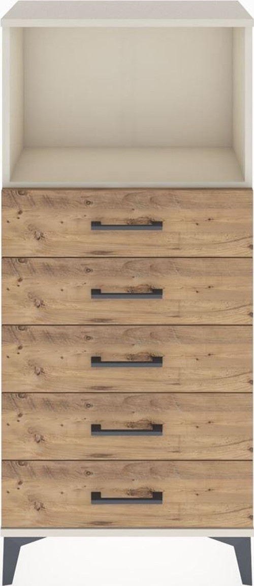 Hyperion Dolap Tek Raflı 5 Çekmeceli 60x44x134 Aytaşı-Çam