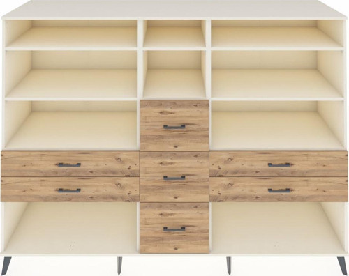Kronos Dolap 8 Raflı 7 Çekmeceli 220 x 59 x 163 cm Aytaşı - Aytaşı - Çam