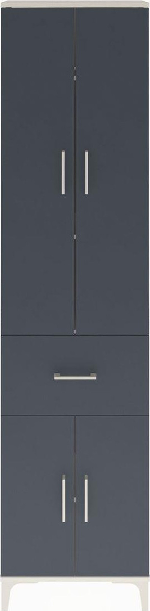 Arges Dolap 4 Raflı 1 Çekmeceli 4 Kapaklı 60 x 30 x 243 cm Aytaşı - Antrasit