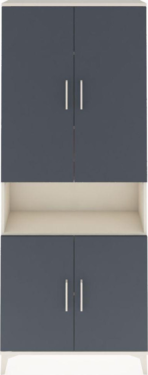 Arges Dolap 5 Raflı 4 Kapaklı 88 x 30 x 221 cm Aytaşı - Antrasit
