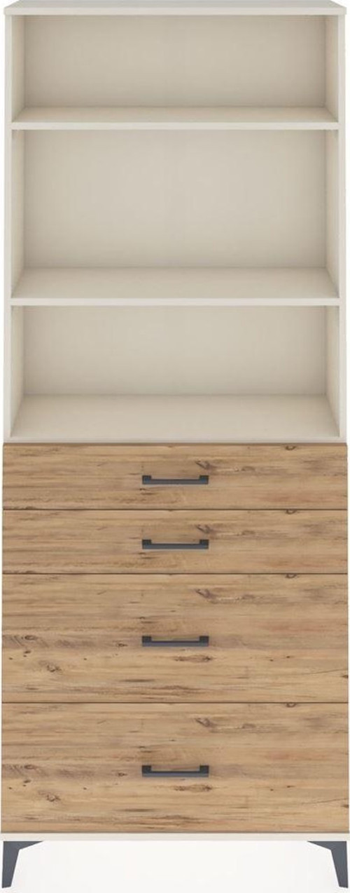Arges Dolap 3 Raflı 4 Çekmeceli 88x30x221 Aytaşı-Çam