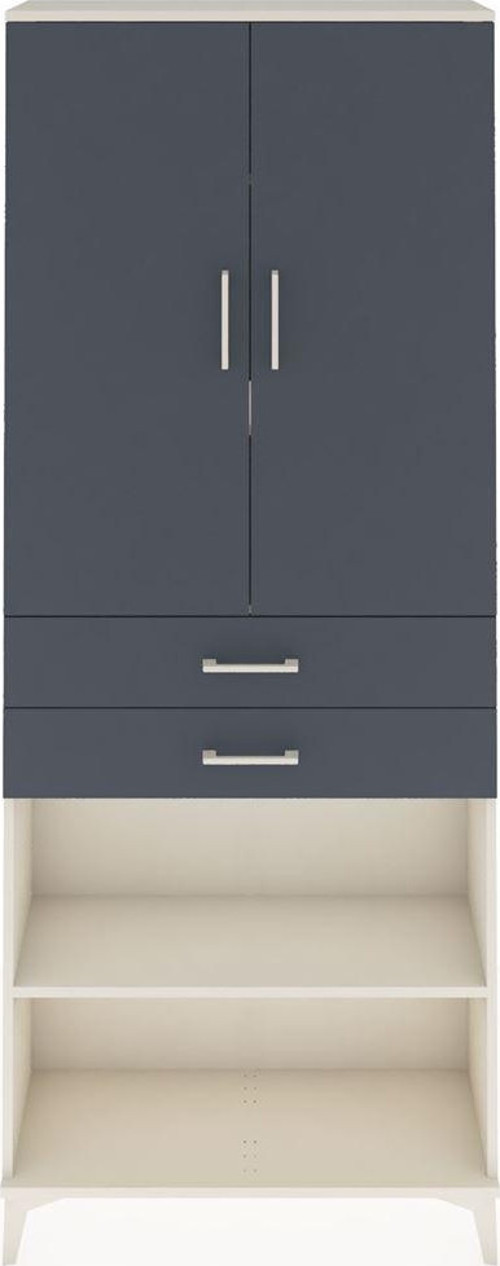 Arges Dolap 4 Raflı 2 Çekmeceli 2 Kapaklı 88x30x221 Aytaşı-Antrasit