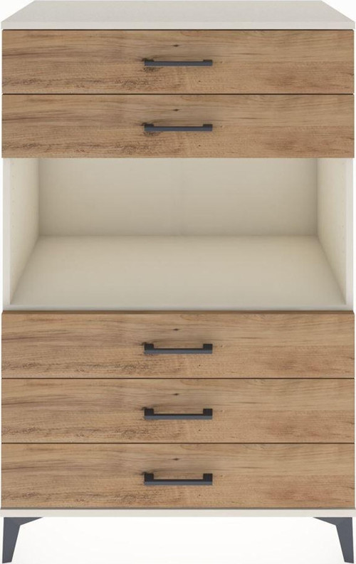 Hyperion Dolap Tek Raflı 5 Çekmeceli 88x44x134 Aytaşı-Çam