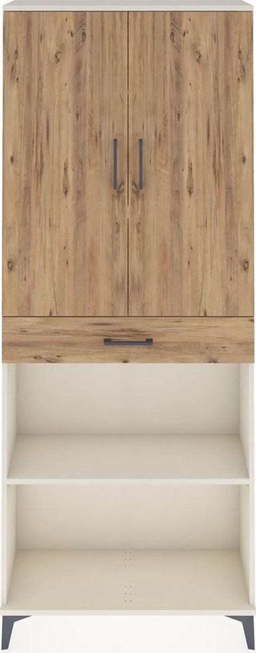 Arges Dolap 4 Raflı Tek Çekmeceli 2 Kapaklı 88x30x221 Aytaşı-Çam