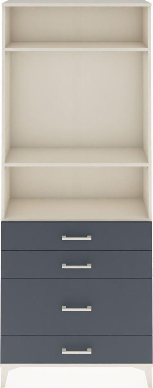 Arges Dolap 3 Raflı 4 Çekmeceli 88x30x221 Aytaşı-Antrasit