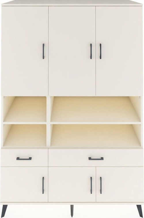 Kronos Dolap 8 Raflı 2 Çekmeceli 6 Kapaklı 132 x 59 x 195 cm Aytaşı - Aytaşı - Aytaşı