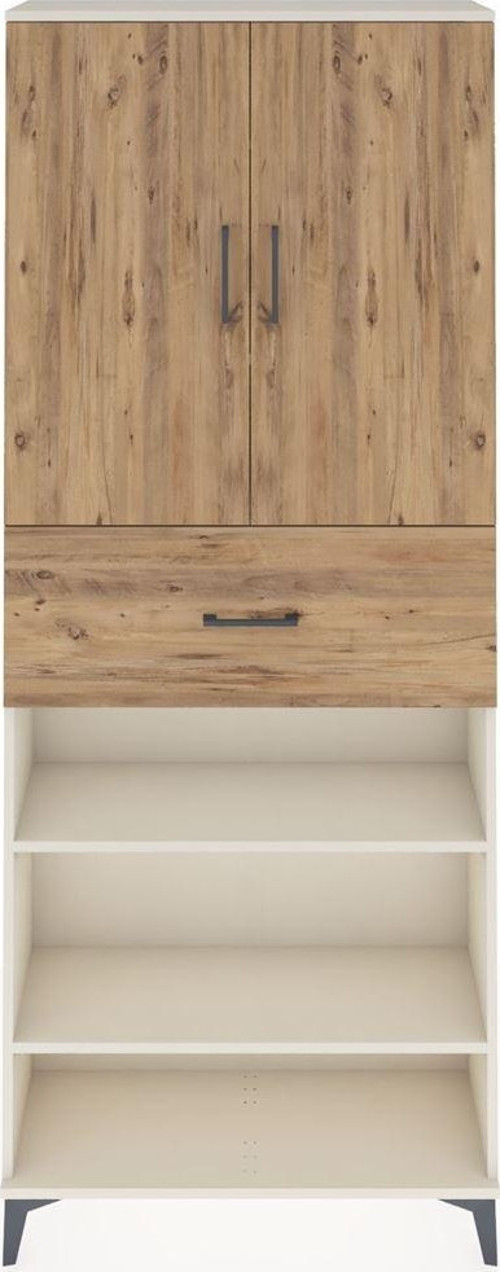 Arges Dolap 5 Raflı Tek Çekmeceli 2 Kapaklı 88x30x221 Aytaşı-Çam