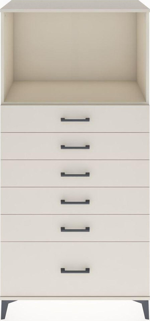 Hyperion Dolap Tek Raflı 6 Çekmeceli 88x44x182 Aytaşı-Aytaşı