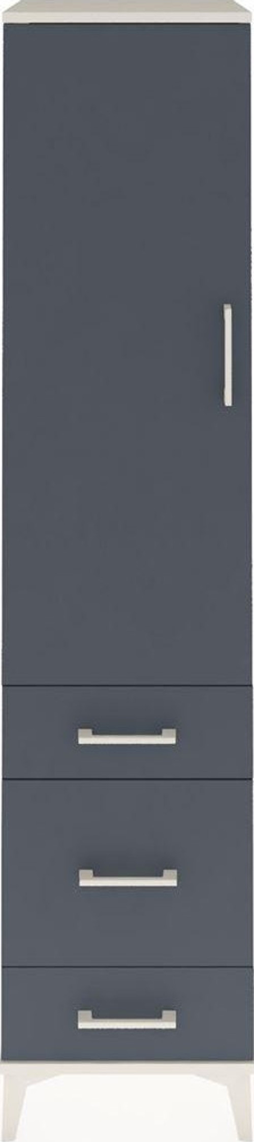 Hyperion Dolap 4 Raflı 3 Çekmeceli Tek Kapaklı 44x44x195 Aytaşı-Antrasit