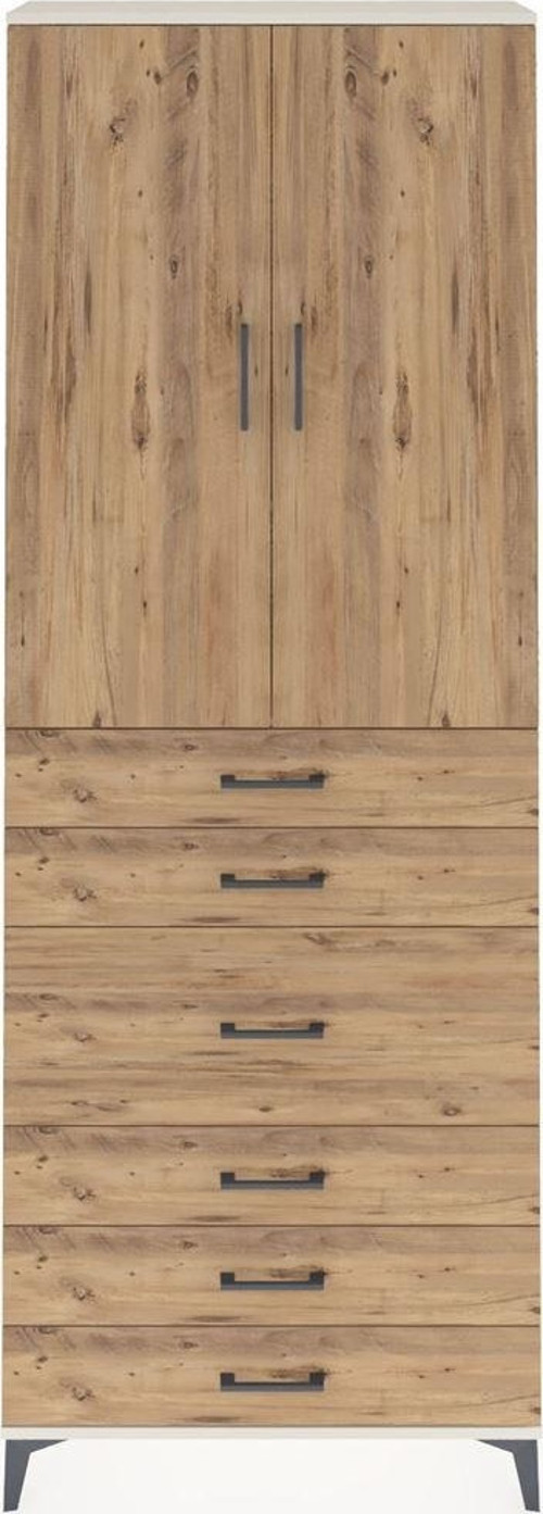 Arges Dolap 4 Raflı 4 Çekmeceli 2 Kapaklı 88x30x243 Aytaşı-Çam
