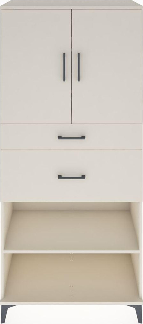 Hyperion Dolap 4 Raflı 2 Çekmeceli 2 Kapaklı 88x44x195 Aytaşı-Aytaşı