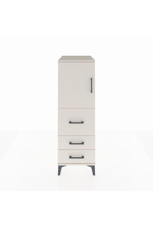Kronos Dolap Tek Raflı 3 Çekmeceli Tek Kapaklı 44x59x134 Aytaşı-Aytaşı