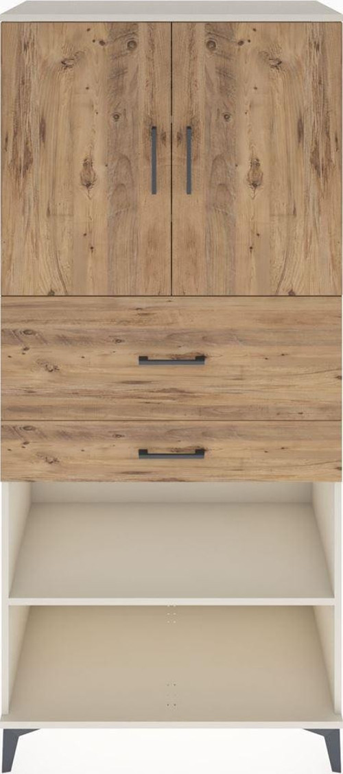 Hyperion Dolap 4 Raflı 2 Çekmeceli 2 Kapaklı 88x44x195 Aytaşı-Çam