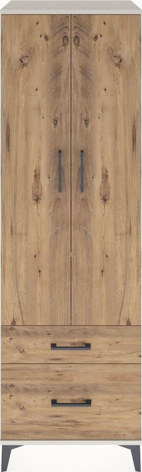 Hyperion Dolap 2 Raflı 2 Çekmeceli Tek Askılı 60x44x195 Aytaşı-Çam