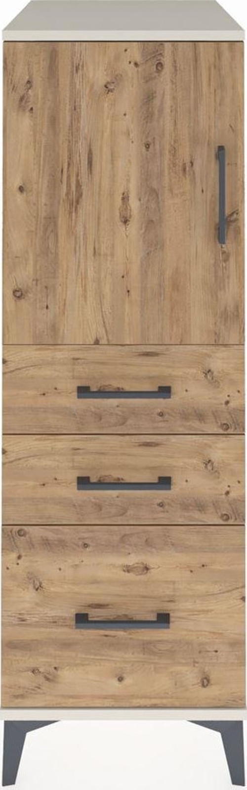 Kronos Dolap 2 Raflı 3 Çekmeceli Tek Kapaklı 44x59x134 Aytaşı-Çam
