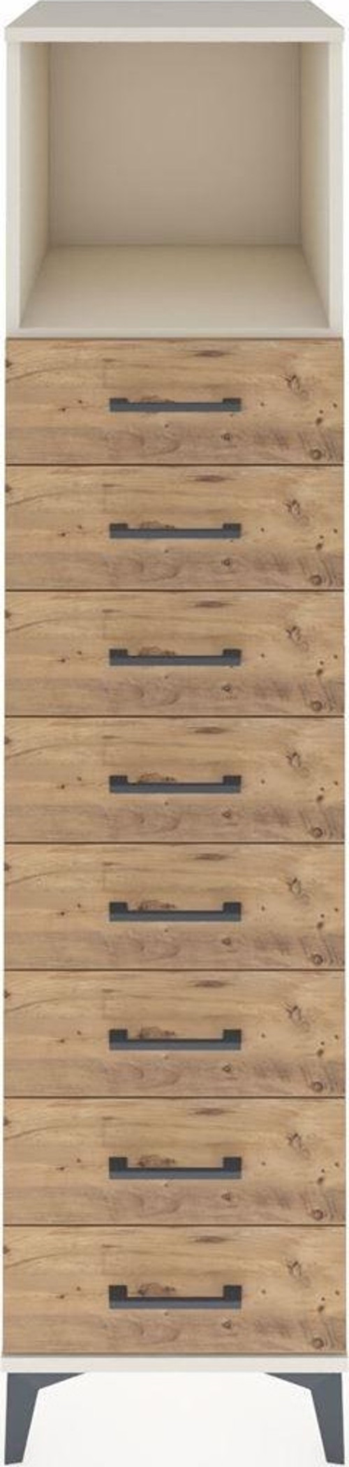 Kronos Dolap 1 Raflı 8 Çekmeceli 44 x 59 x 182 cm Aytaşı - Çam