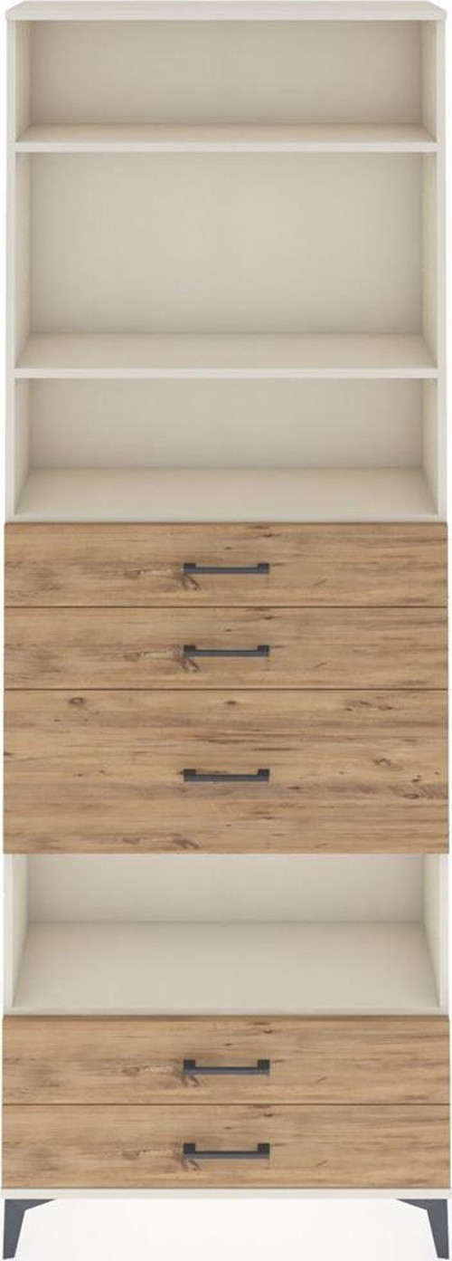 Arges Dolap 4 Raflı 5 Çekmeceli 88x30x243 Aytaşı-Çam
