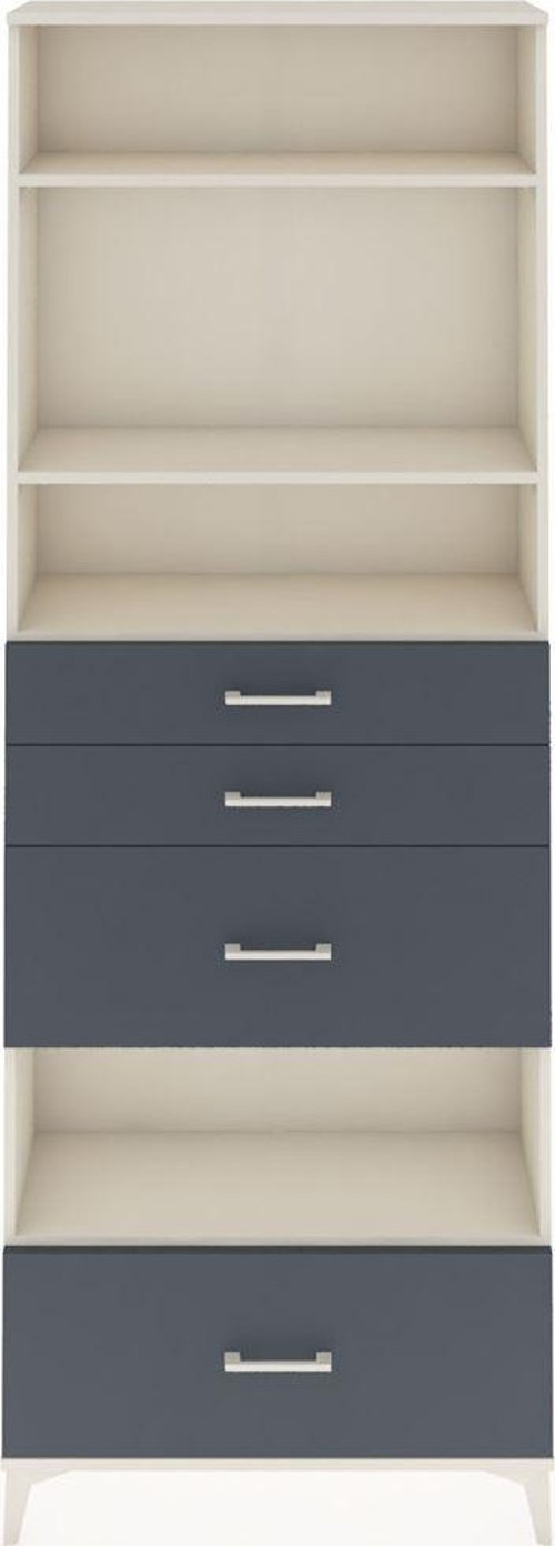 Arges Dolap 4 Raflı 4 Çekmeceli 88x30x243 Aytaşı-Antrasit