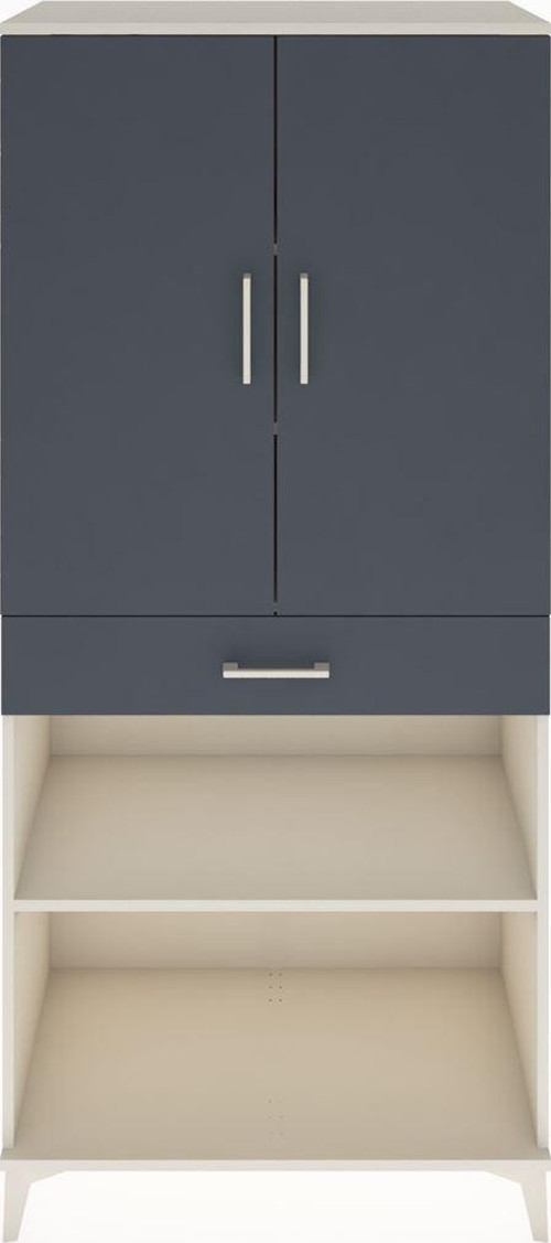 Hyperion Dolap 4 Raflı Tek Çekmeceli 2 Kapaklı 88x44x195 Aytaşı-Antrasit